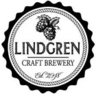 Black and White Logo Lindgren Craft Brewery